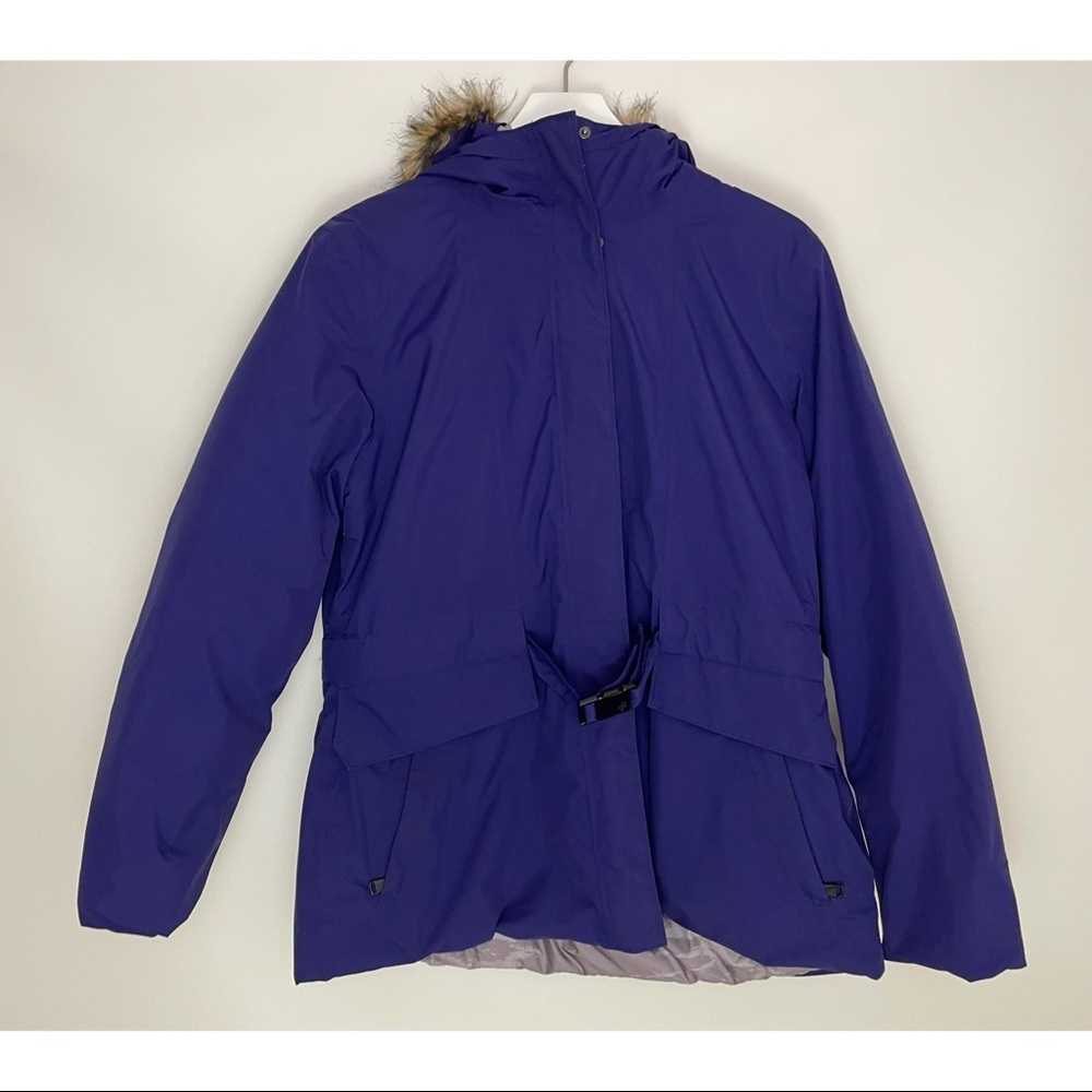The North Face Dunagiri Belted Down Jacket Parka Hyvent Purple Size XL